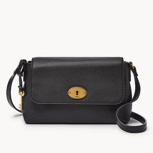 New Fossil Gabriella Small Flap Crossbody Black